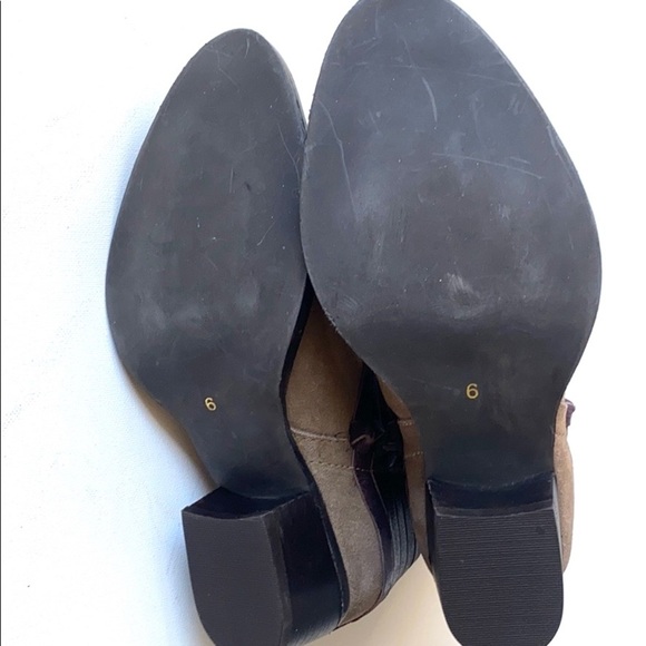 Diba Taupe & Brown Skyler Suede Booties, Size 6 - Picture 10 of 13